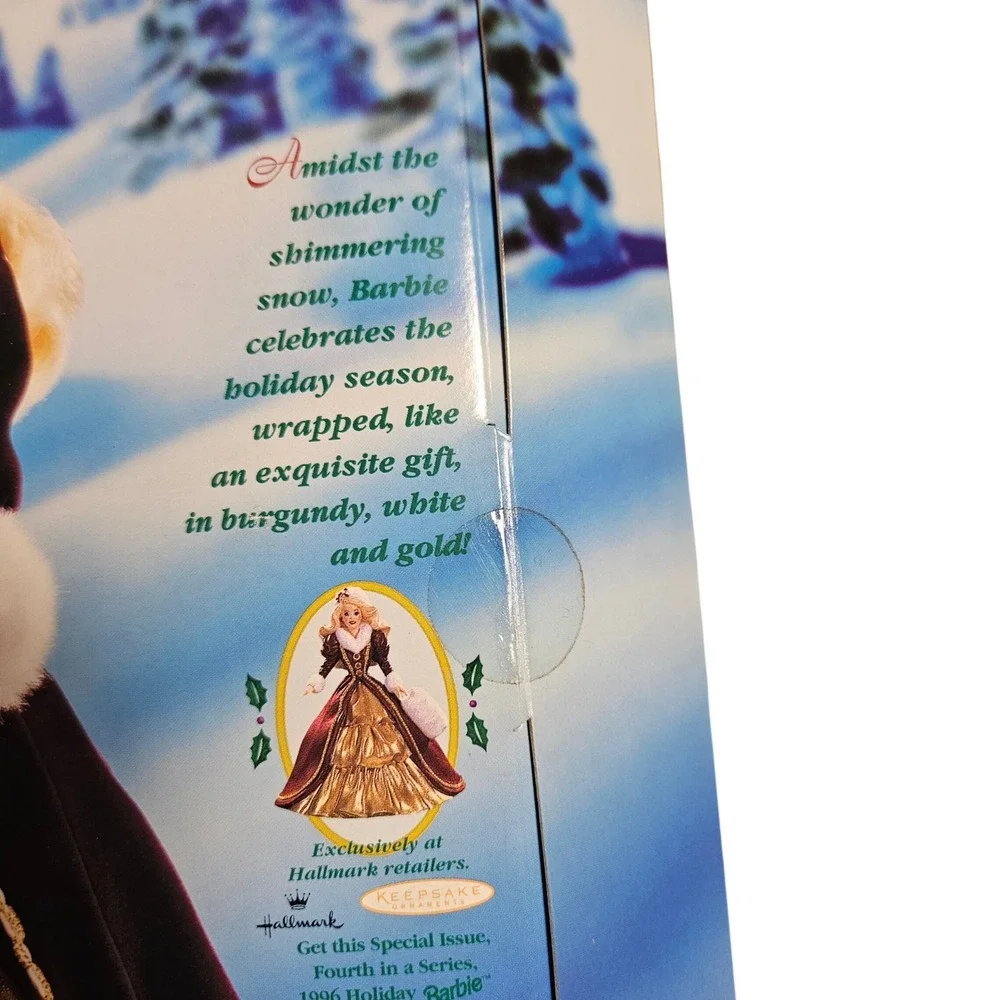 Mattel 1996 Happy Holidays Barbie Special Edition Hallmark Doll 15646‎ NIB